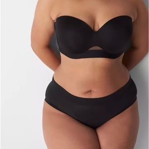 Lane Bryant Comfort Bliss strapless/multi convertible bra black NWT